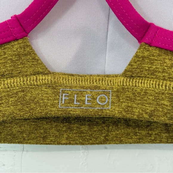 Fleo Reinette Sports Bra in Bronze Bamboo & Cabaret Size Medium - Picture 6 of 12